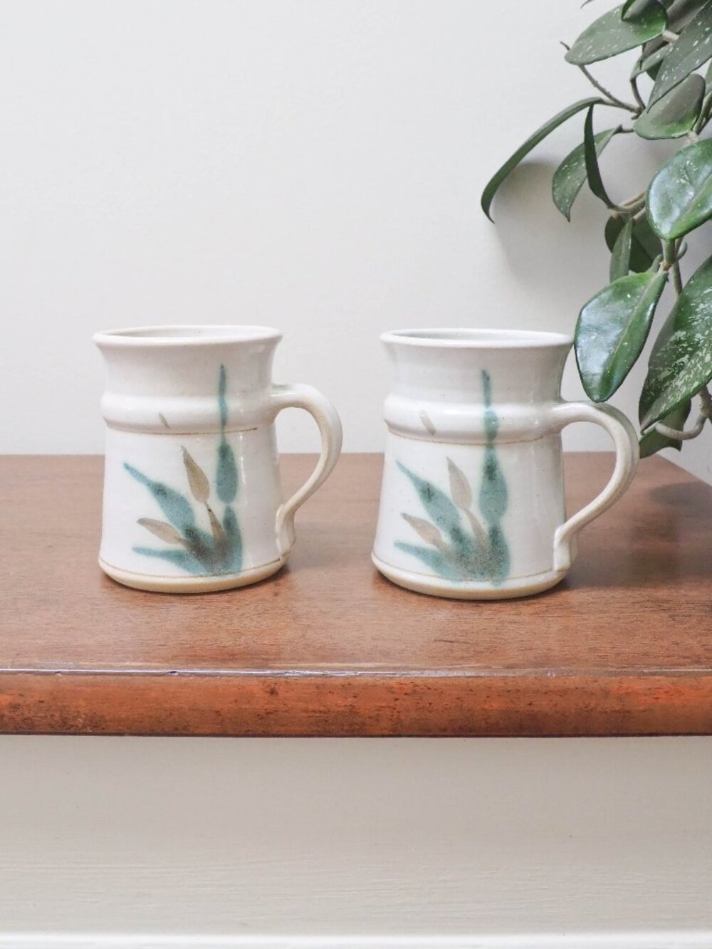 Ceramic Espresso Mug Pair - Small Tapered Mug Duo